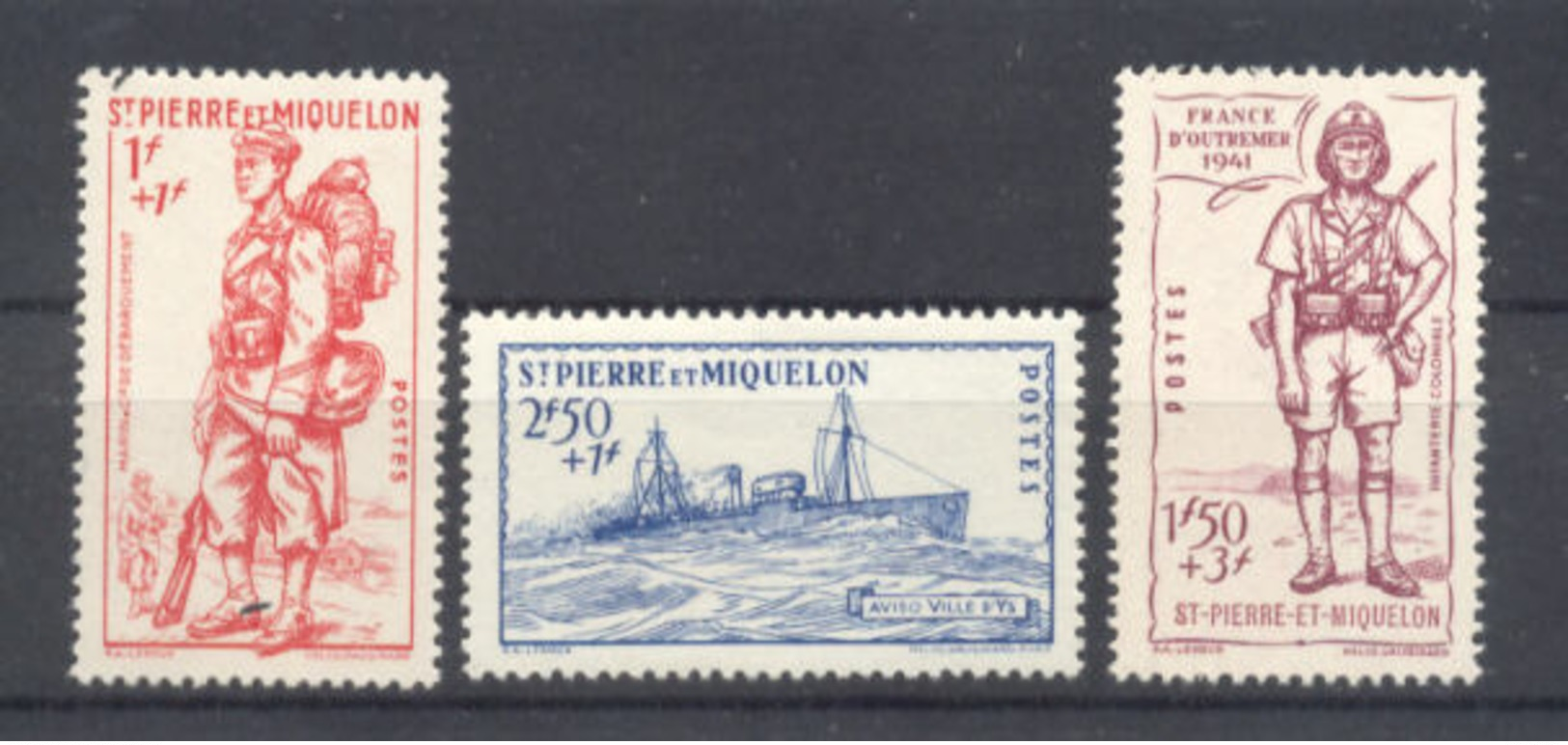 SAINT PIERRE ET MIQUELON - N° 207 à 209 Neufs  * Avec Trace De Charnière - Nuevos