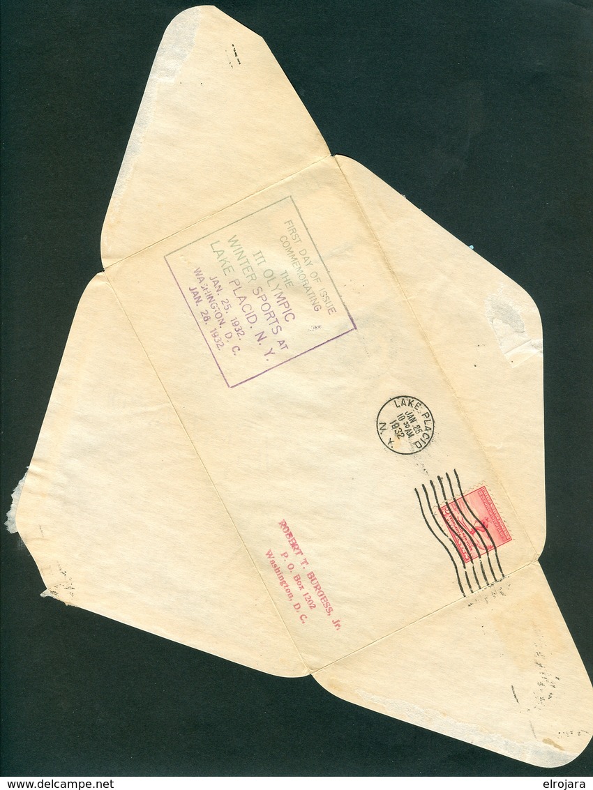 USA FDC 25-1-1932 With Cachet On The Other Side JUN 15 1932 - Summer 1932: Los Angeles