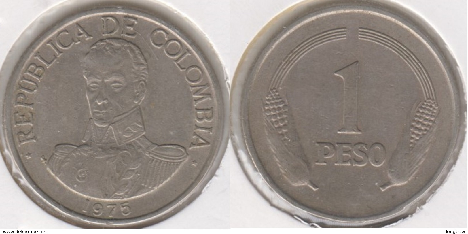 Colombia 1 Peso 1975 KM#258.1 - Used - Colombia