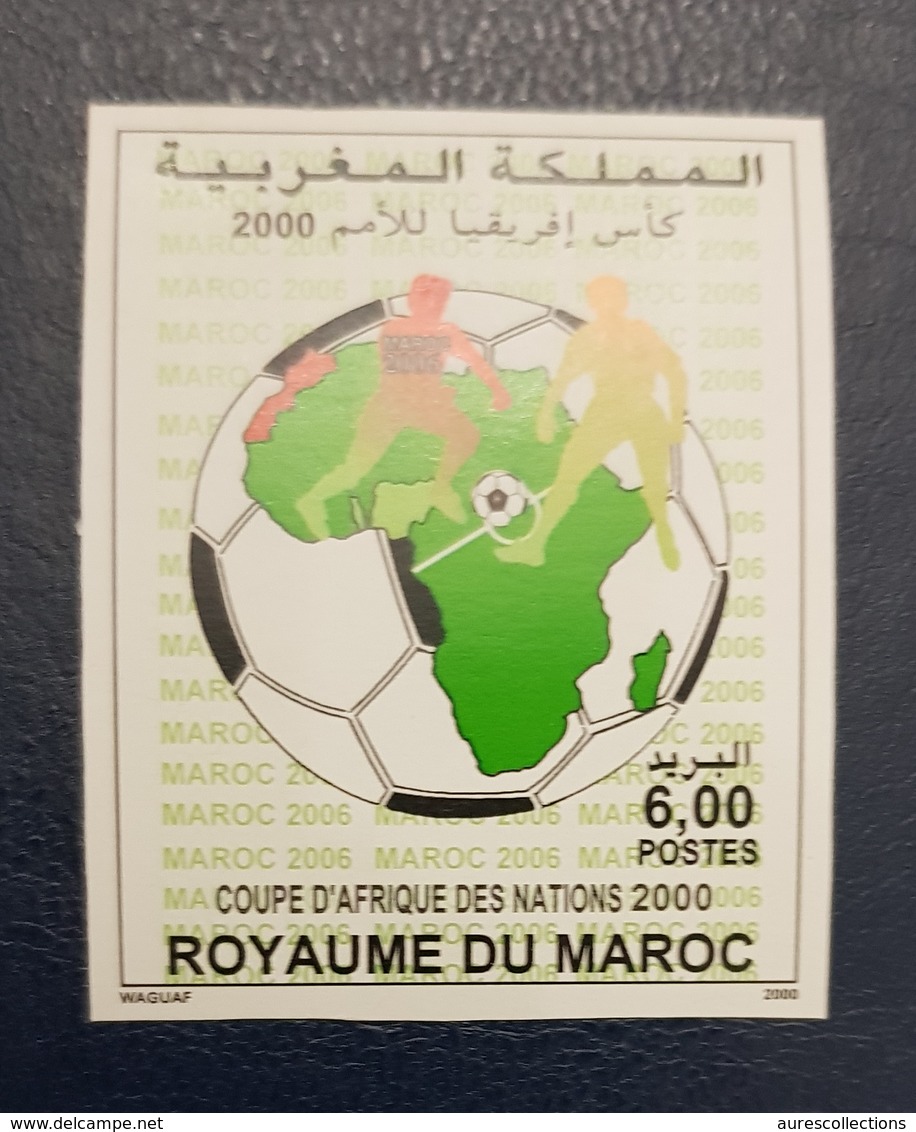 MOROCCO MAROC 2000 - IMPERF IMPERFORATED ND - AFRICA CUP NATIONS FOOTBALL SOCCER CAN - YVERT YT 1252 - ULTRA RARE - MNH - Coupe D'Afrique Des Nations