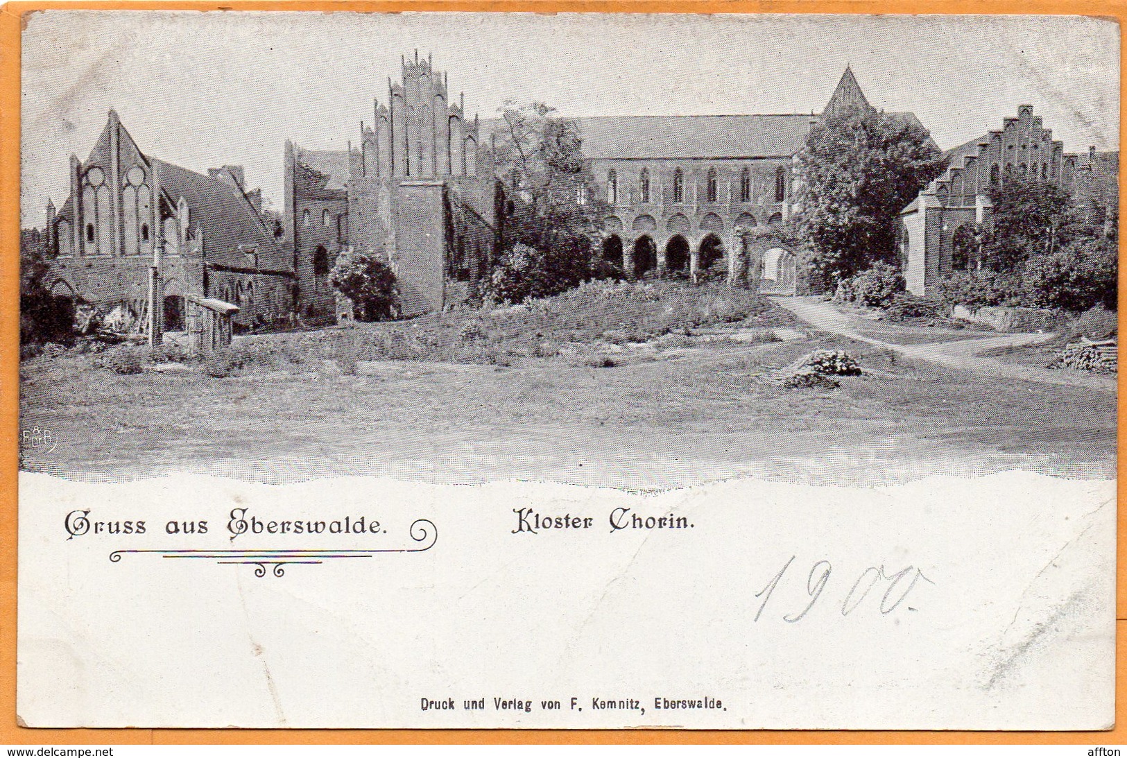 Gruss Aus Kloster Chorin Neubrandenburg Germany 1900 Postcard - Neubrandenburg