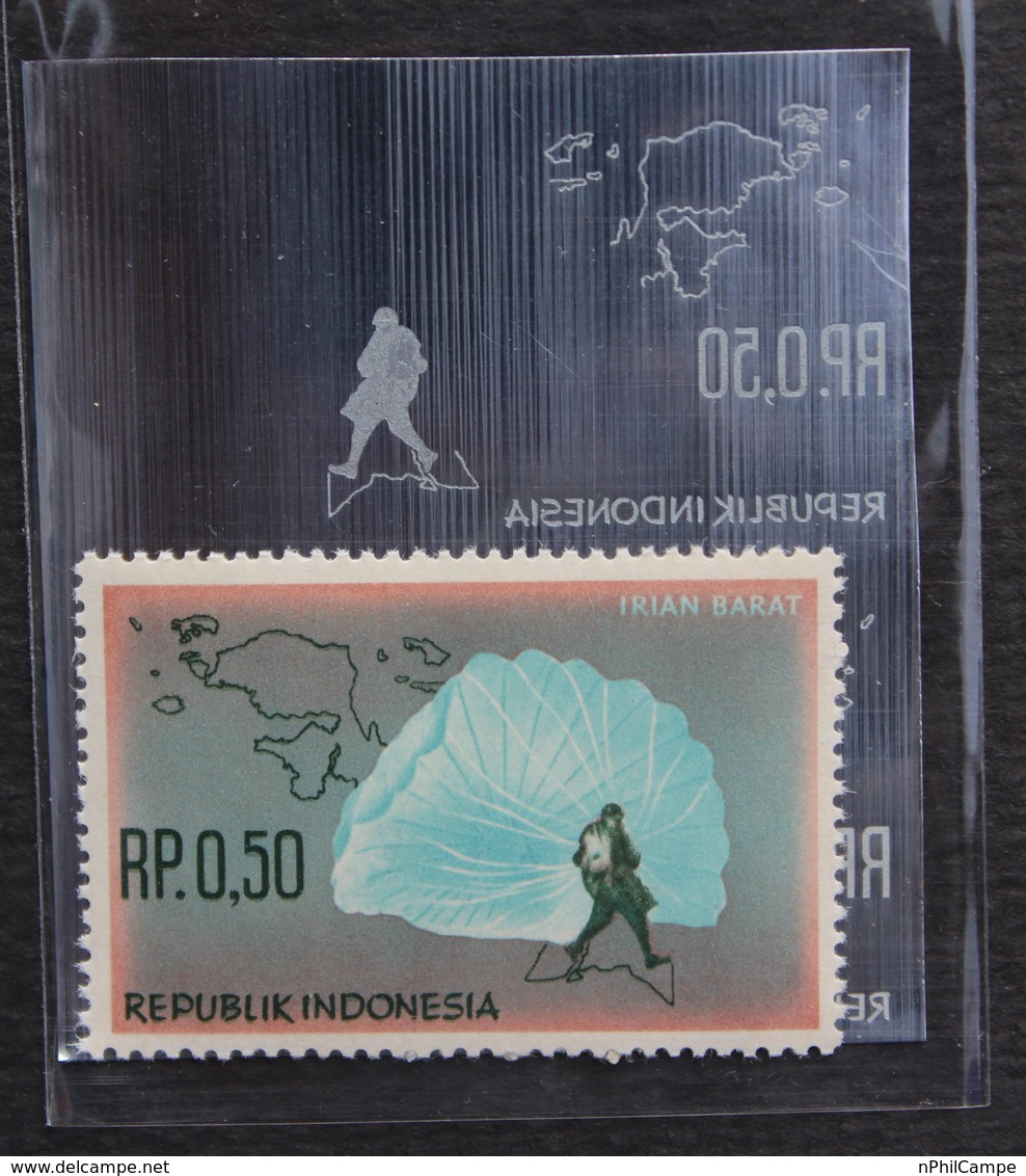 KPI.IB-14.INDONESIE IRIAN BARAT 1968, 0.50 SEN, Pair 2.  Piece Of Printing Plate! Rare!!! - Indonesia