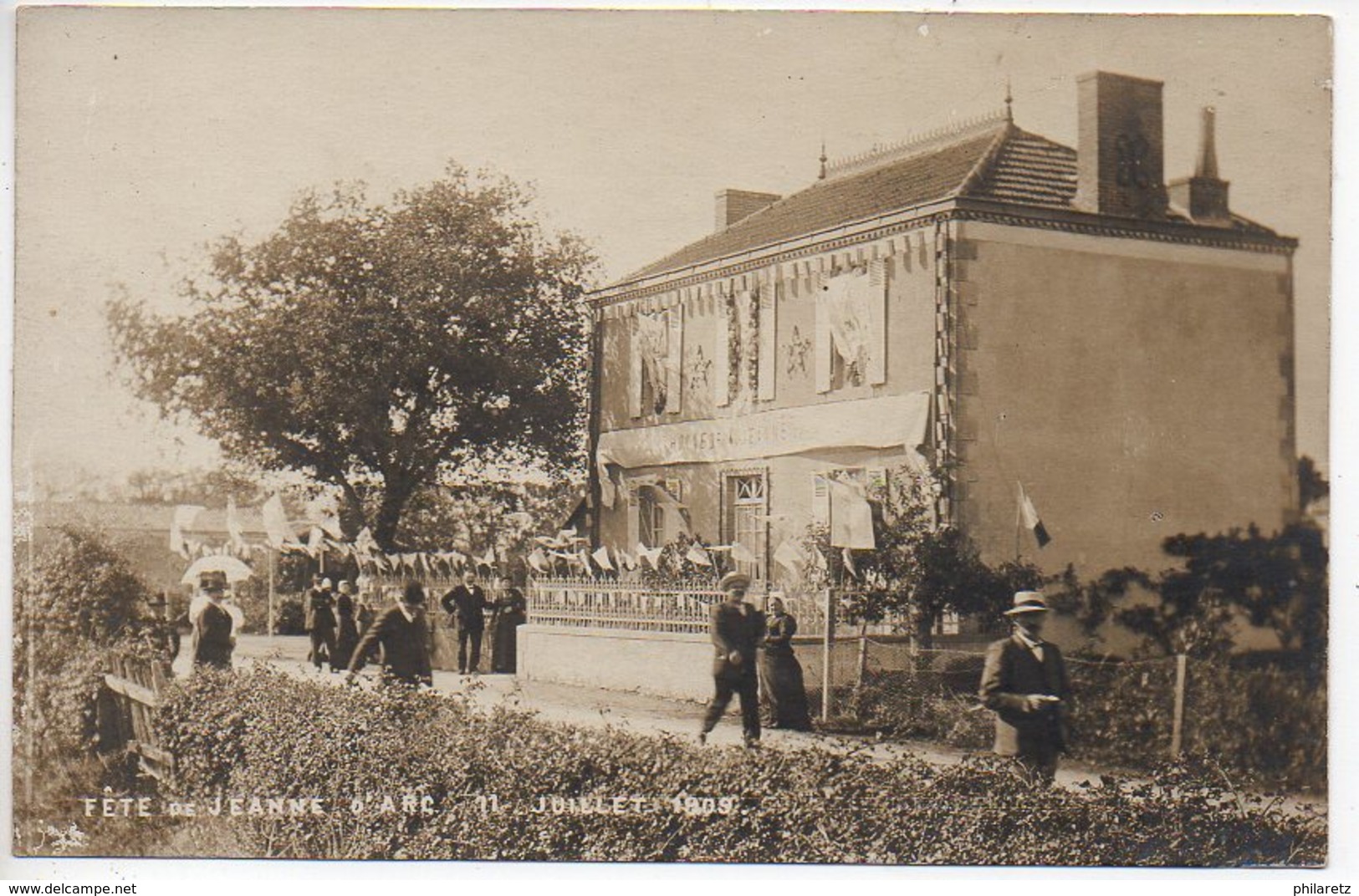 Carte Photo - Fête De Jeanne D'Arc 11 Juillet 1909 -  La Membrolle Possible - Autres & Non Classés