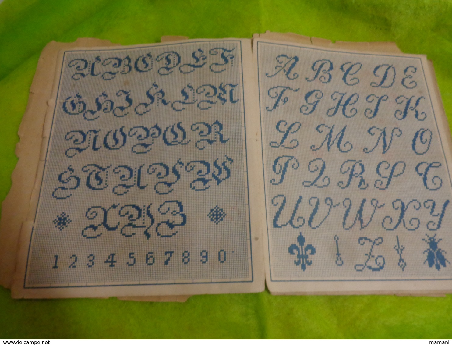 Album Dessins Alphabets+divers 10 Pages-22x16 Cm Environ-neuheiten In Stick Album Novelty Embroidery Patterns Type Sajou - Autres & Non Classés