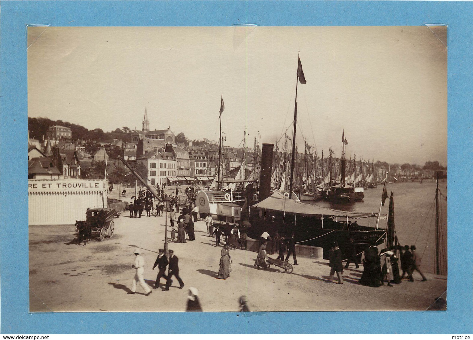 TROUVILLE (calvados) - Le Port, Photo Vers 1900 Format 17,5cm X 11,9cm . - Lieux
