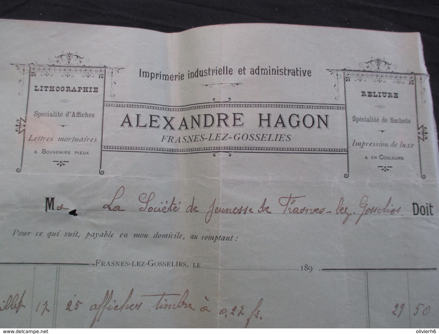 VP BELGIQUE (V1610) ALEXANDRE HAGON (5 Vues) FRASNES-LEZ-GOSSELIES - Imprimerie Indistrielle 1898 - 1800 – 1899