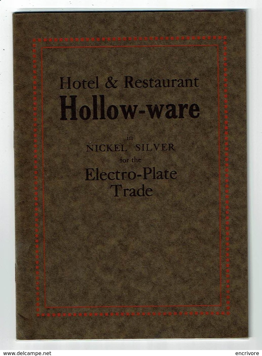 Catalogue HOLLOW-WARE Holloware Vaisselle Nickel Argent Restaurant JENKINS Birmingham 1927 Saglier Paris - Home Decoration