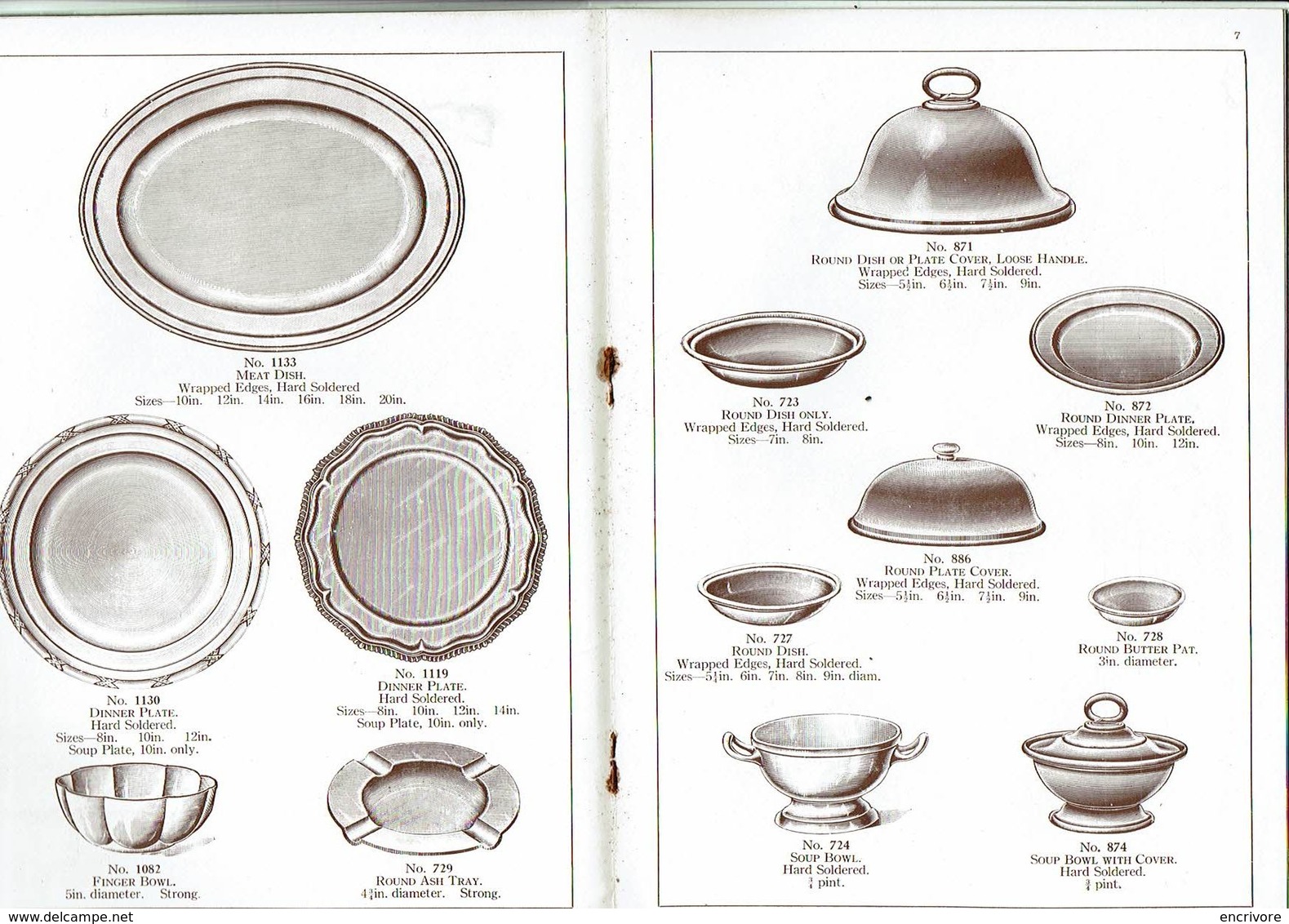 Catalogue HOLLOW-WARE Holloware Vaisselle Nickel Argent Restaurant JENKINS Birmingham 1927 Saglier Paris - Home Decoration