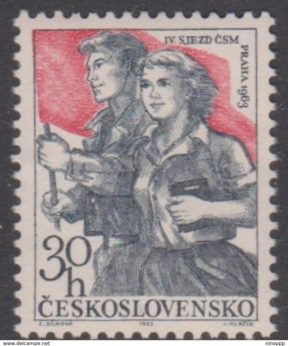 Czechoslovakia Scott 1166 1963 4th Youth Congress, Mint Never Hinged - Unused Stamps