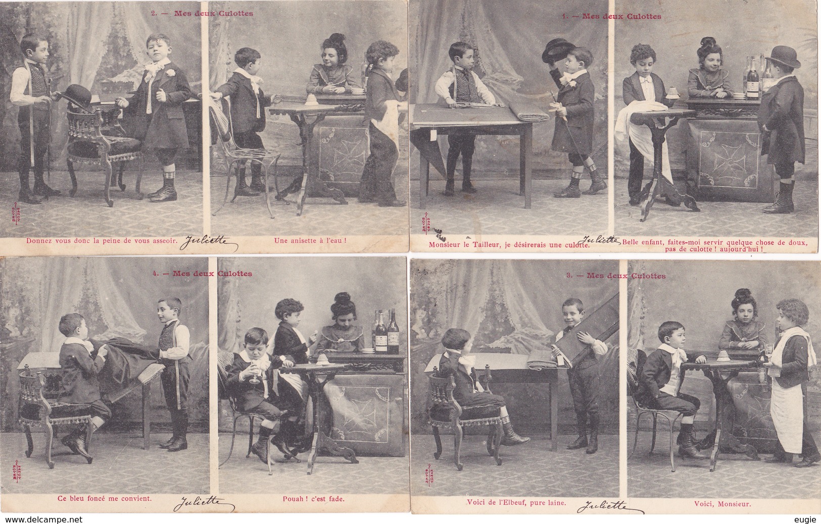 155/ Serie Van 10 Kaarten, Mes Deux Culottes, 1904 - 5 - 99 Postcards