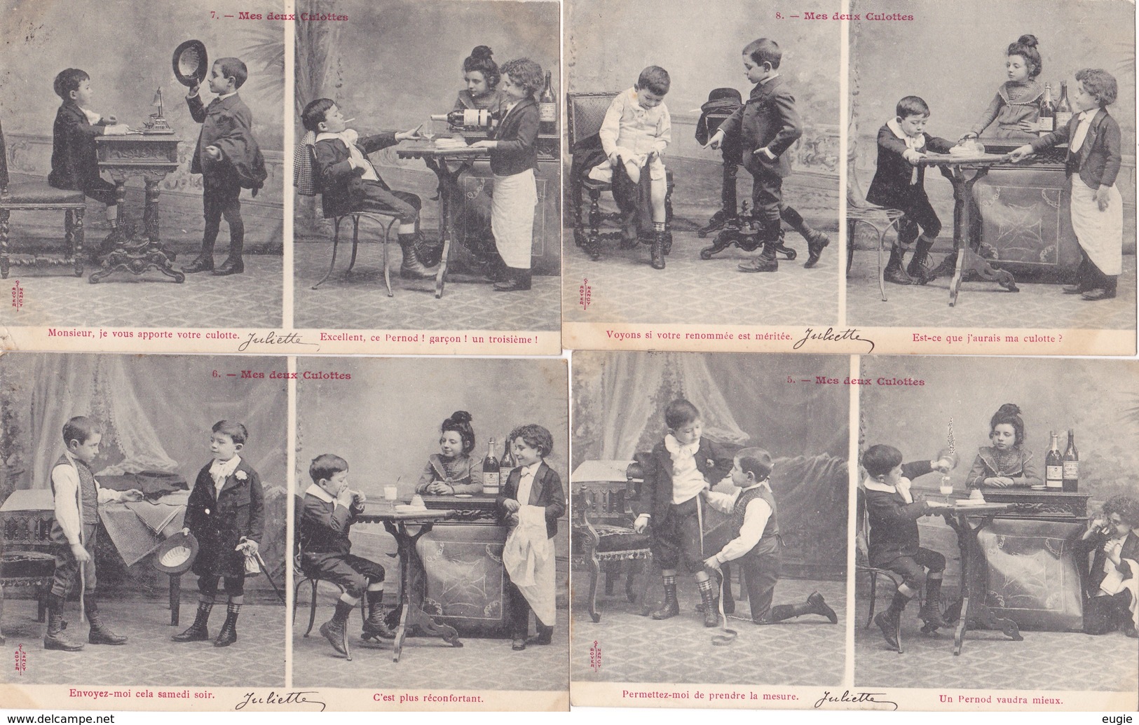 155/ Serie Van 10 Kaarten, Mes Deux Culottes, 1904 - 5 - 99 Postcards