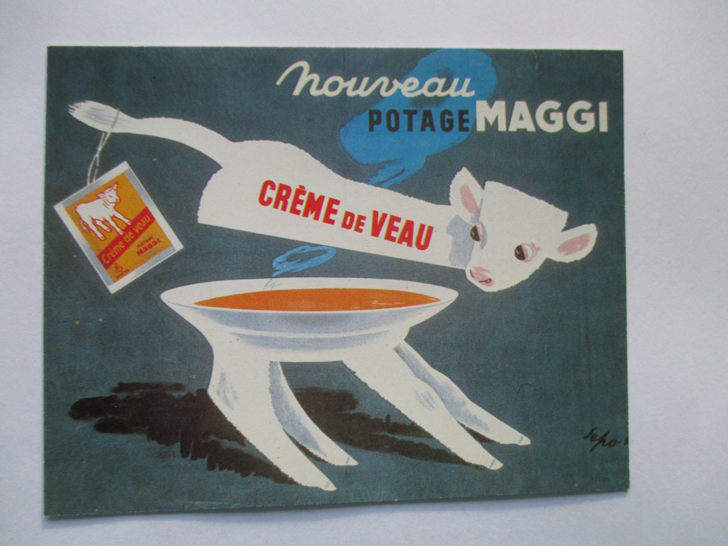 Publicité Nouveau Potage Maggi  Crème De Veau - Advertising