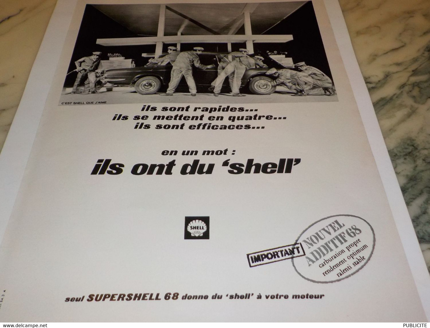 ANCIENNE PUBLICITE ILS SONT RAPIDES AVEC SHELL  1968 - Autres & Non Classés