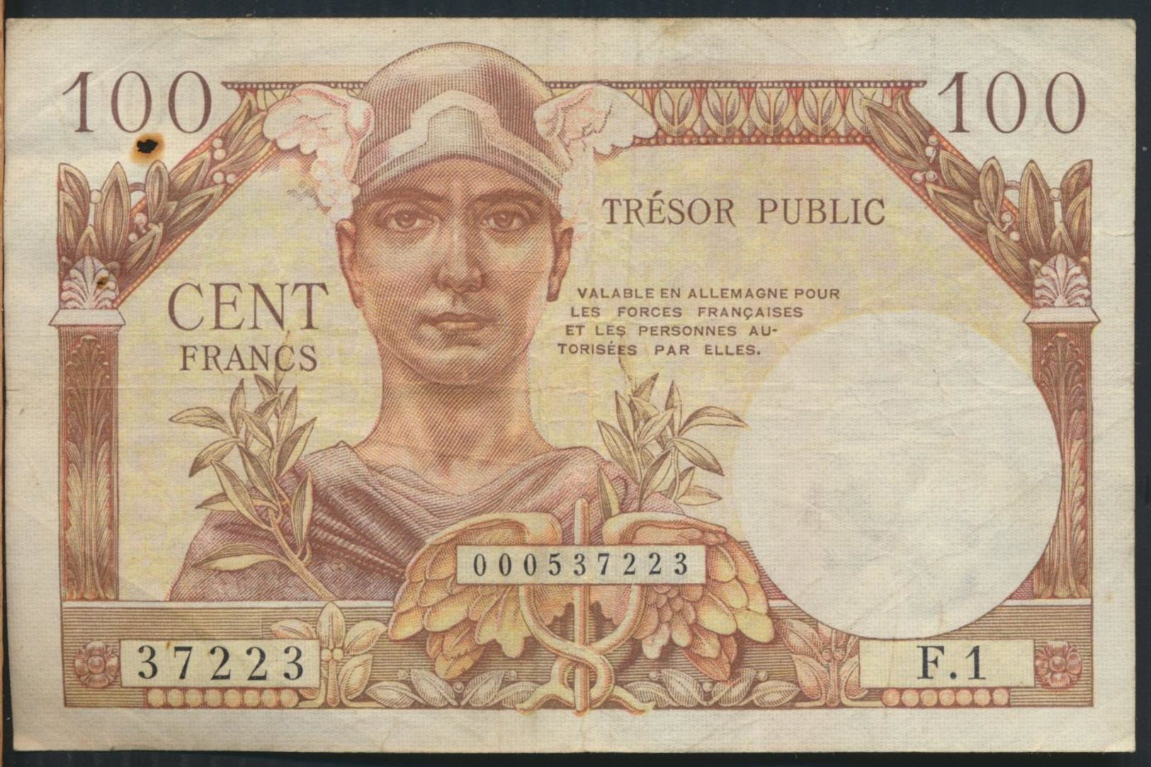°°° FRANCE - 100 FRANCS TRESOR PUBLIC °°° - 1955-1963 Tesoro Público