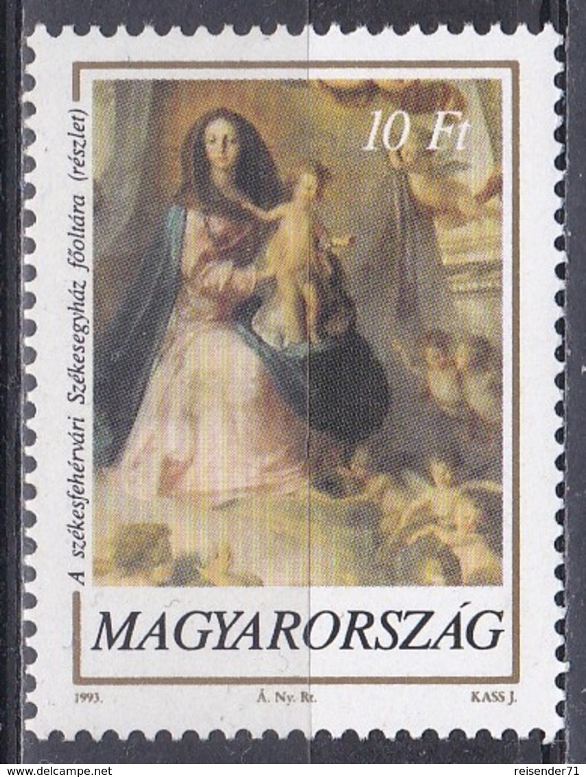 Ungarn Hungary 1993 Religionen Christentum Weihnachten Christmas Noel Kunst Altarbild Fischer, Mi. 4259 ** - Ungebraucht