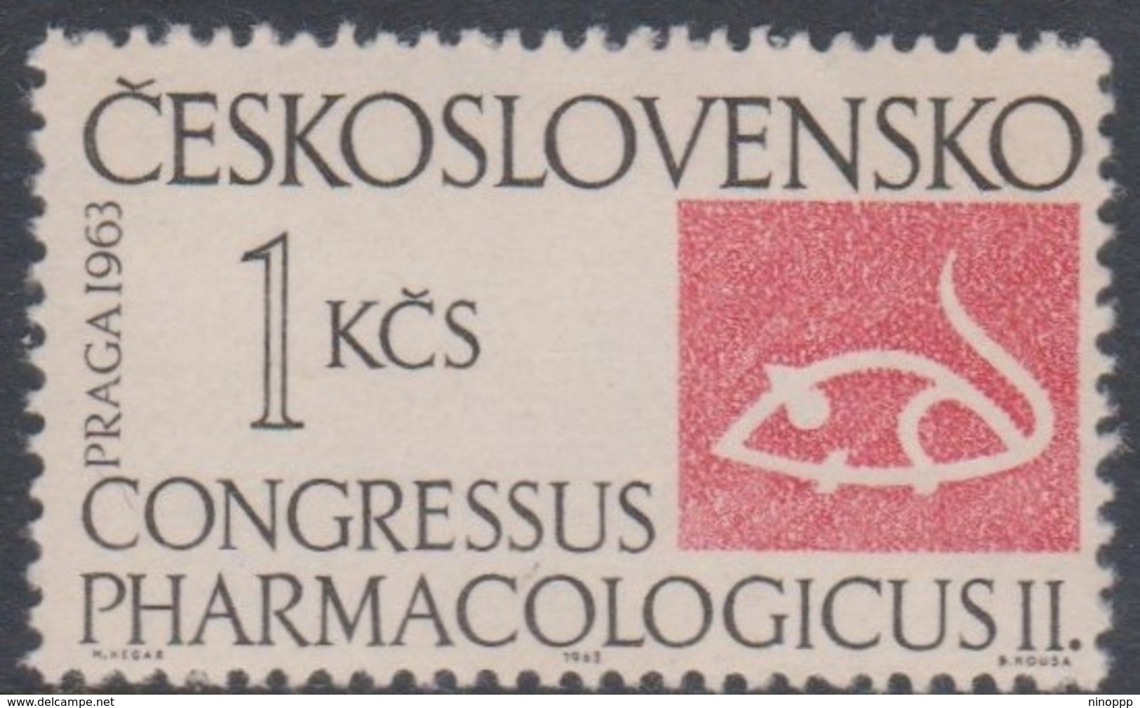 Czechoslovakia Scott 1194 1963 2nd International Pharmacological Congress, Mint Never Hinged - Unused Stamps