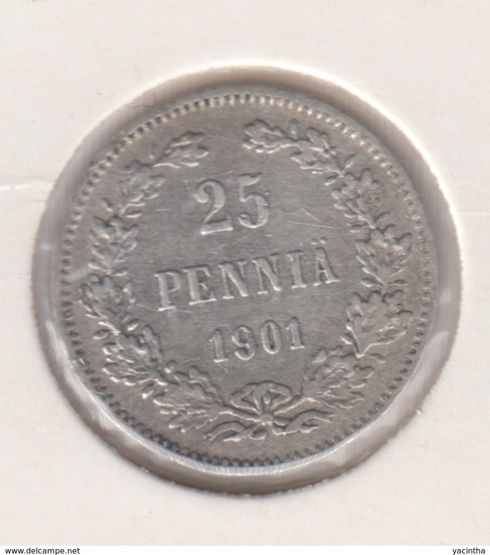 @Y@   Finland  25 Pennia   1901   Zilver   (2729) - Finlande