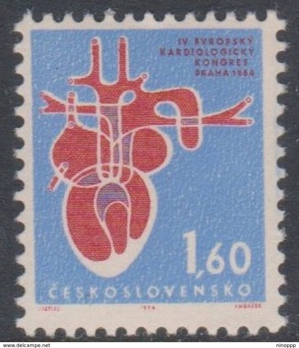 Czechoslovakia Scott 1252 1964 Cardiological Congress, Mint Never Hinged - Unused Stamps