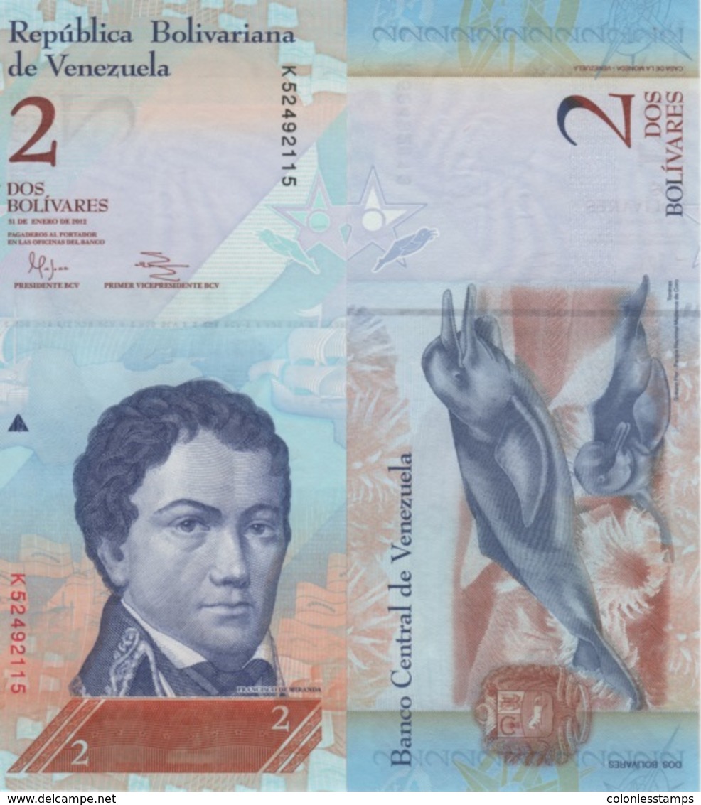 (B0094) VENEZUELA, 2012. 2 Bolivares. P-88d. UNC - Venezuela