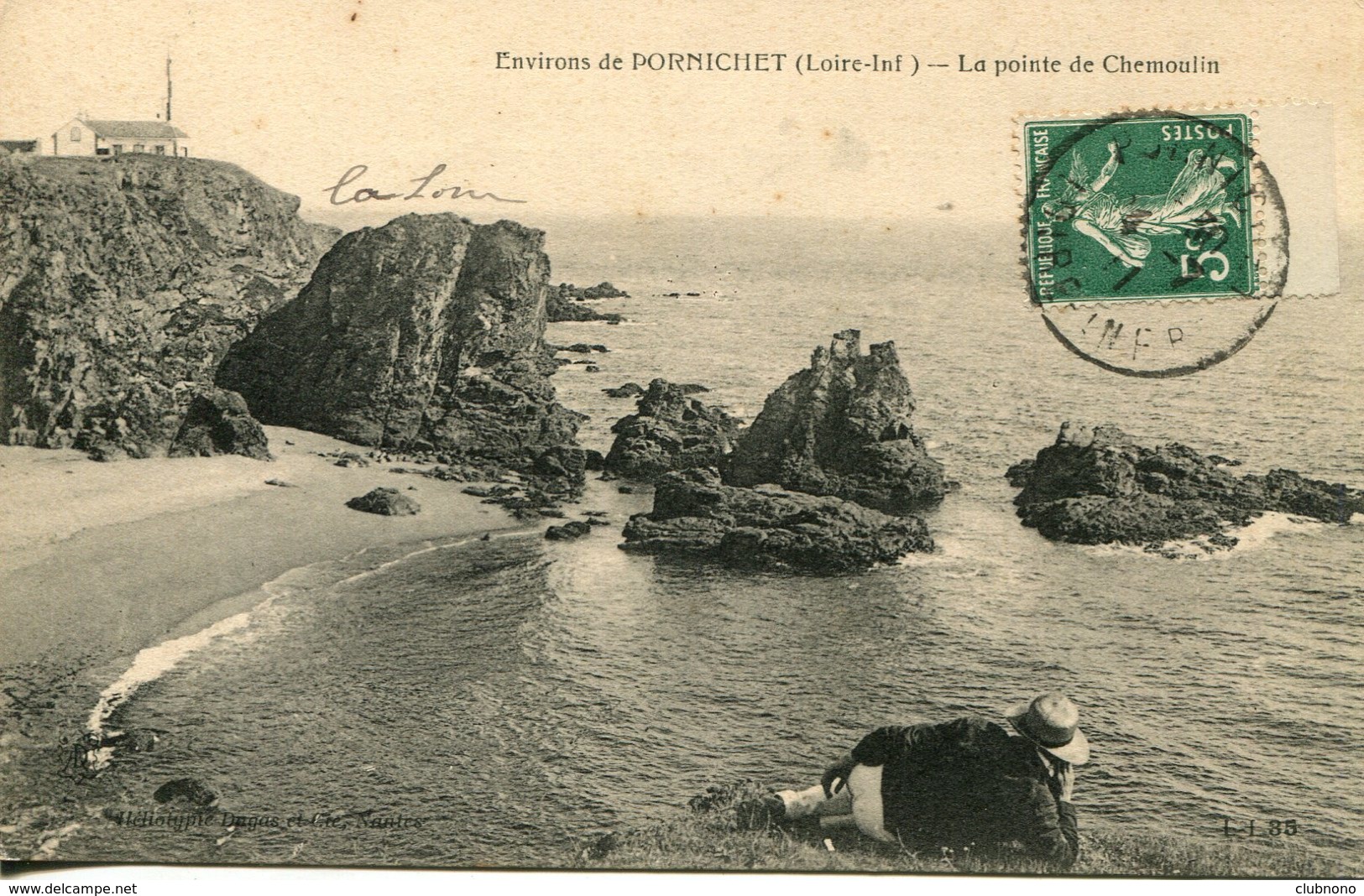 CPA -  PORNICHET (ENV.) - LA POINTE DE CHEMOULIN - Pornichet