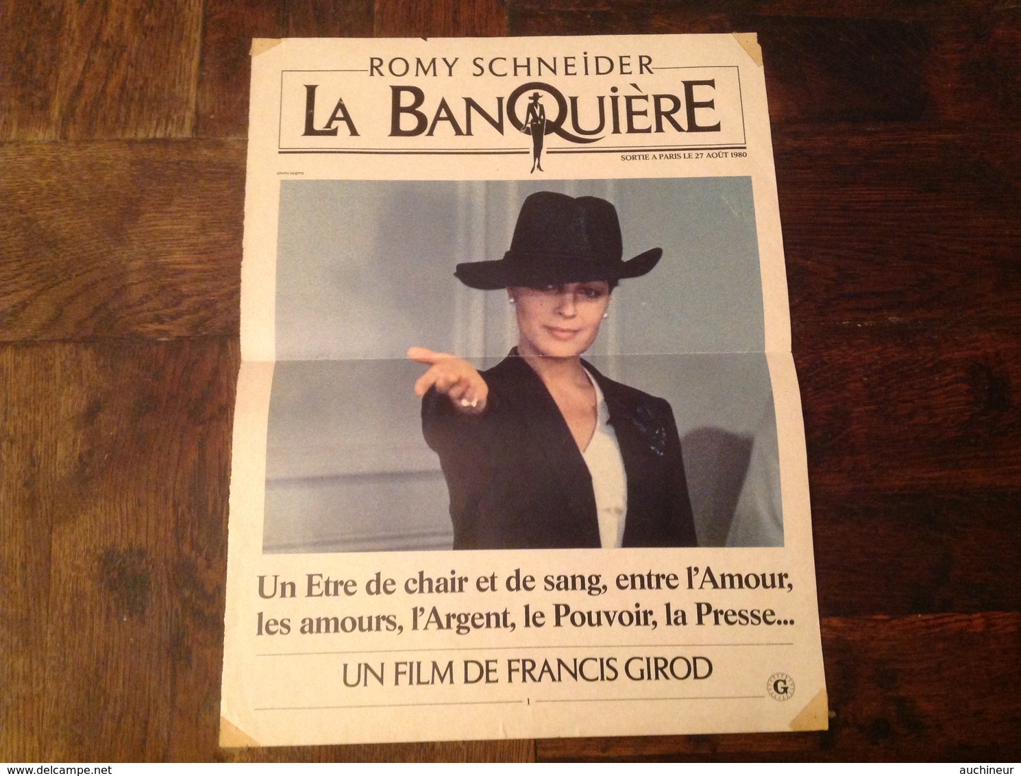 Affiche De Film La Banquières Romy Schneider 38,5 X 29 Cm Gaumont - Manifesti