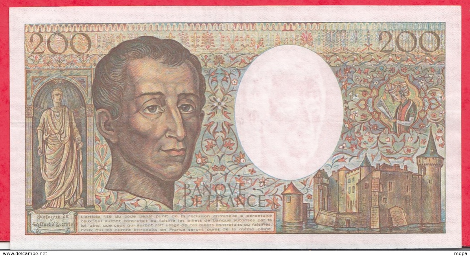 200 Francs "Montesquieu" --1986 ----VF/SUP---Série  B.041 - 200 F 1981-1994 ''Montesquieu''