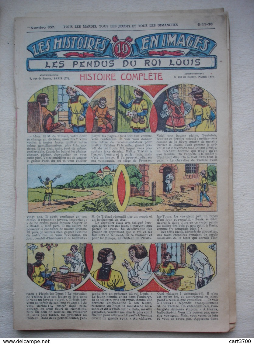 LES HISTOIRES EN IMAGES périodique de 1930 du numéro 852 au numéro 868