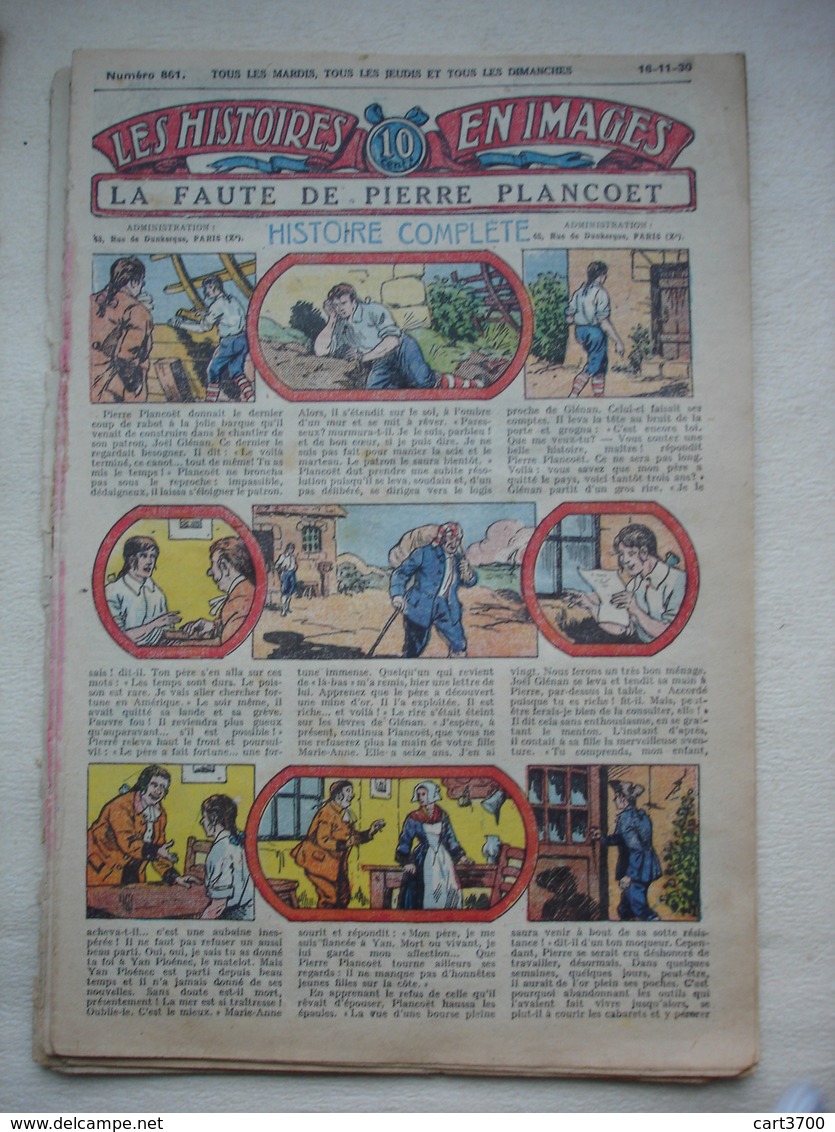 LES HISTOIRES EN IMAGES périodique de 1930 du numéro 852 au numéro 868