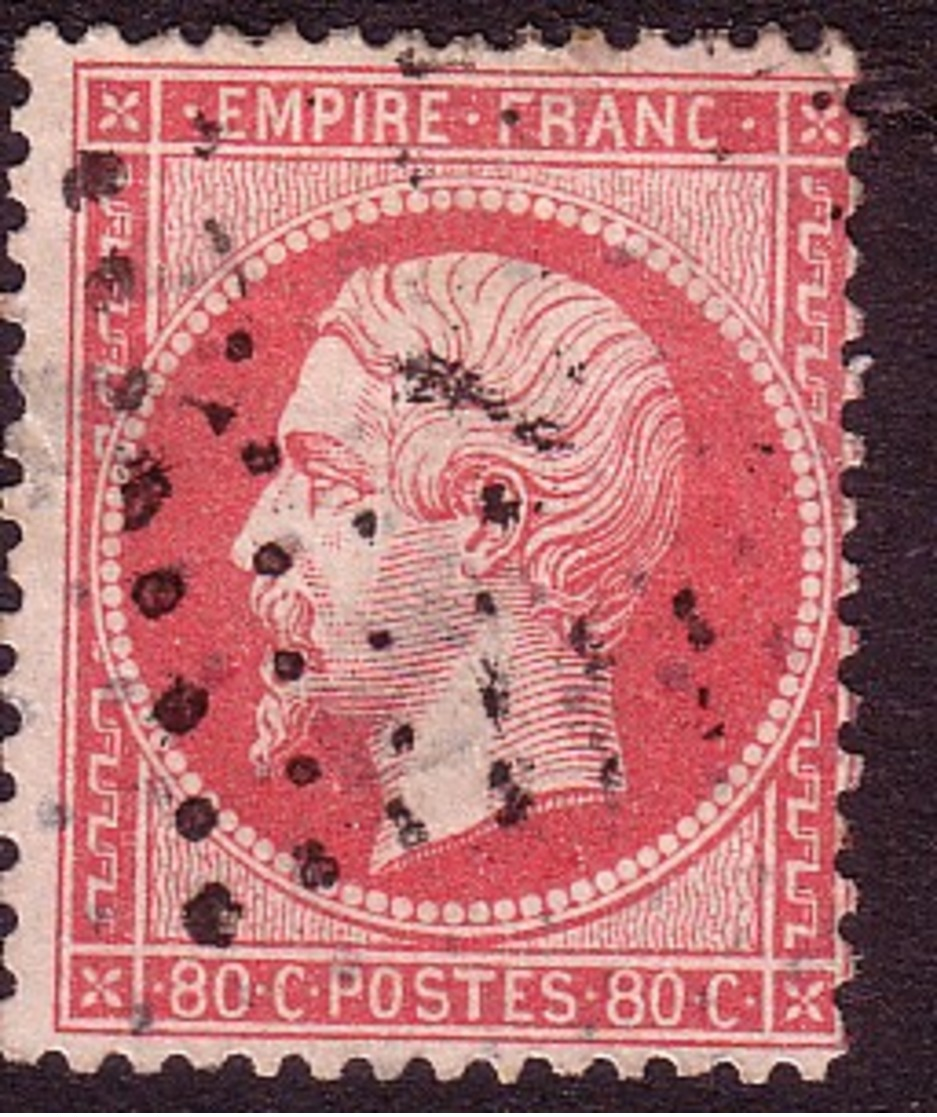 1862 - N°24 NAPOLEON III 80 C ROSE - 1862 Napoleon III