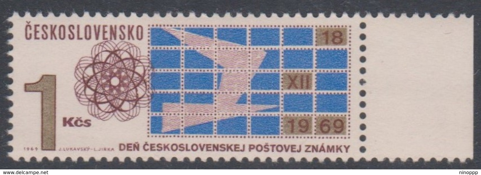 Czechoslovakia Scott 1663 1969 Stamp Day, Mint Never Hinged - Unused Stamps