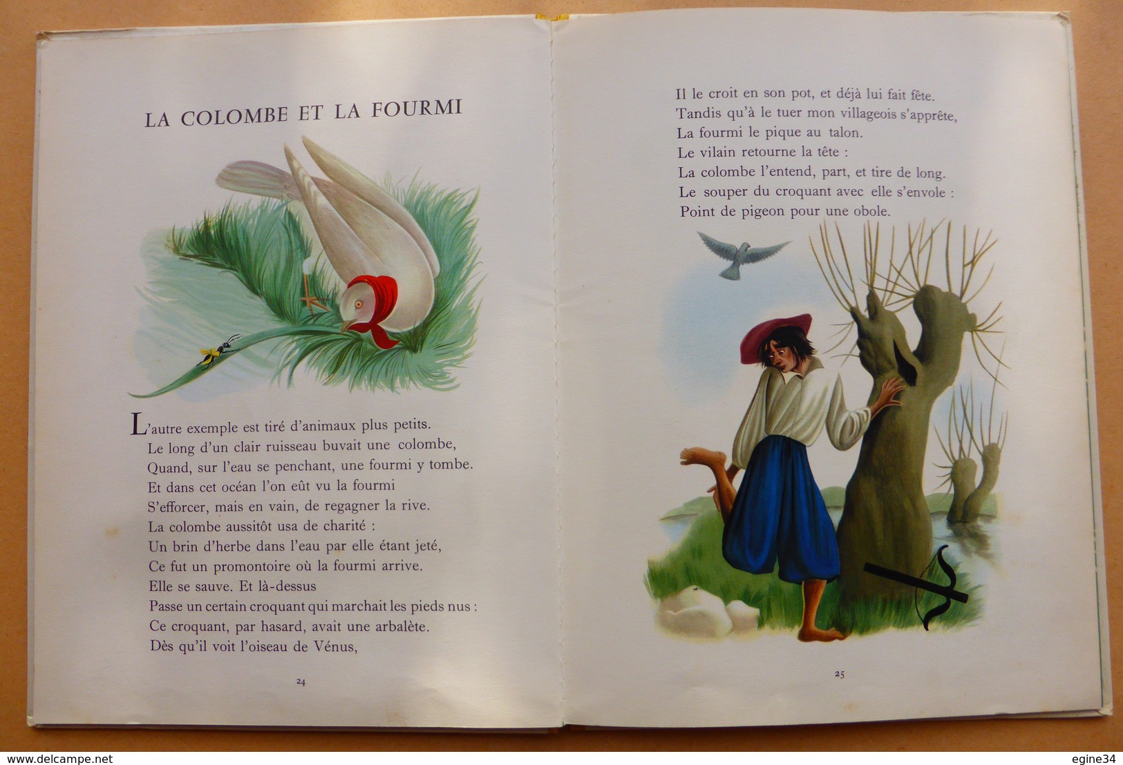 Enfantina - Editions Casterman - Fables De La Fontaine - Illustrées Par Simonne Baudoin - 1955 - Casterman