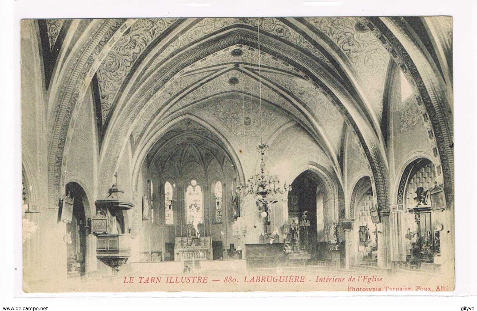 CPA (81) Labruguière.Intérieur De L'église.Cachet Ets D'instruction.     (B.1328) - Labruguière