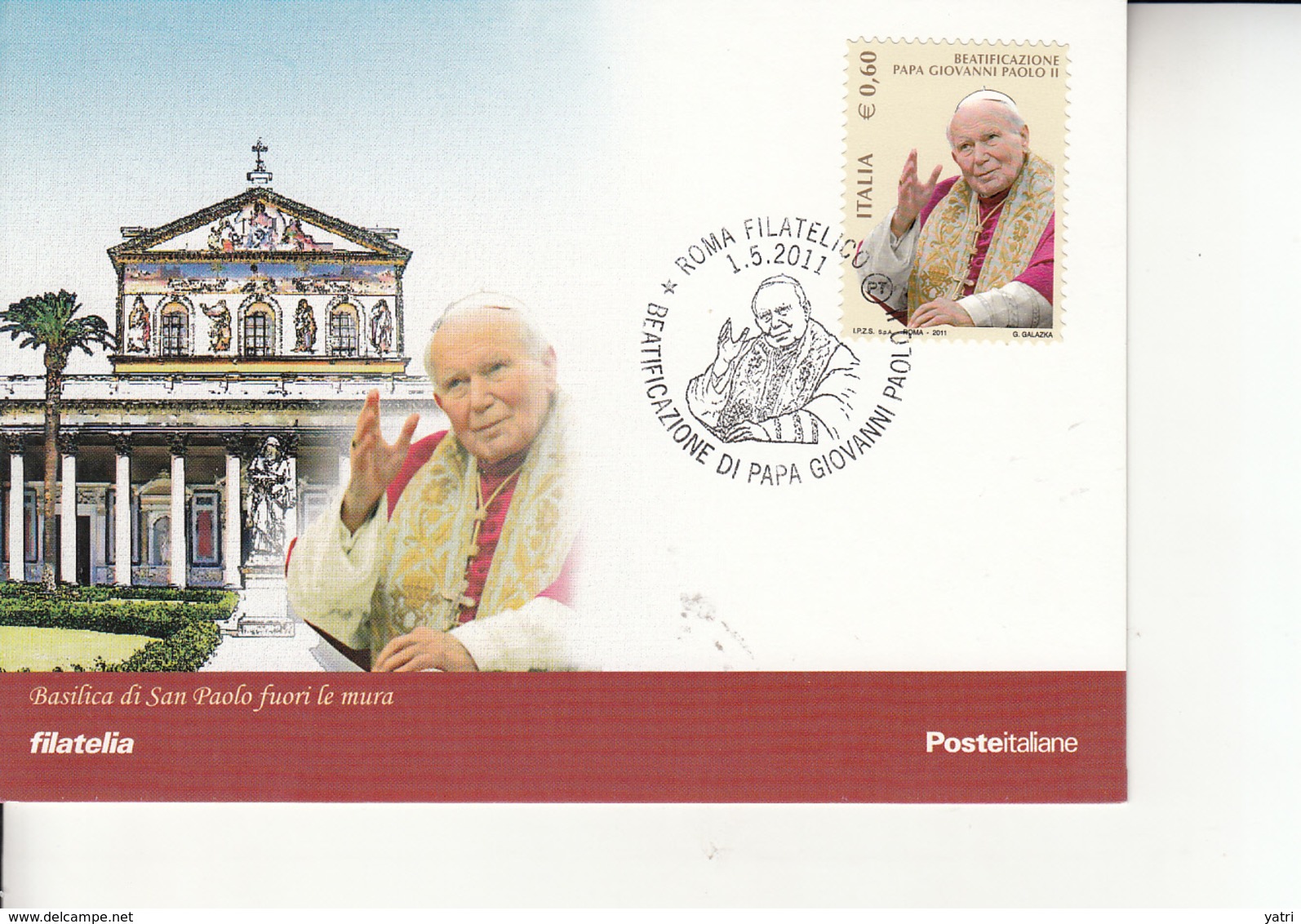 Vaticano - Cartolina Beatificazione Giovanni Paolo II - Gebraucht