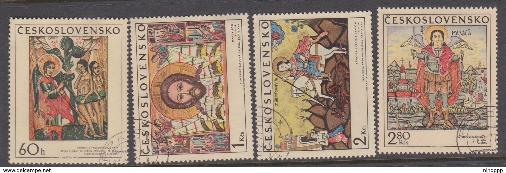 Czechoslovakia Scott 1722-1725 1970 Slovak Icons, Used - Used Stamps