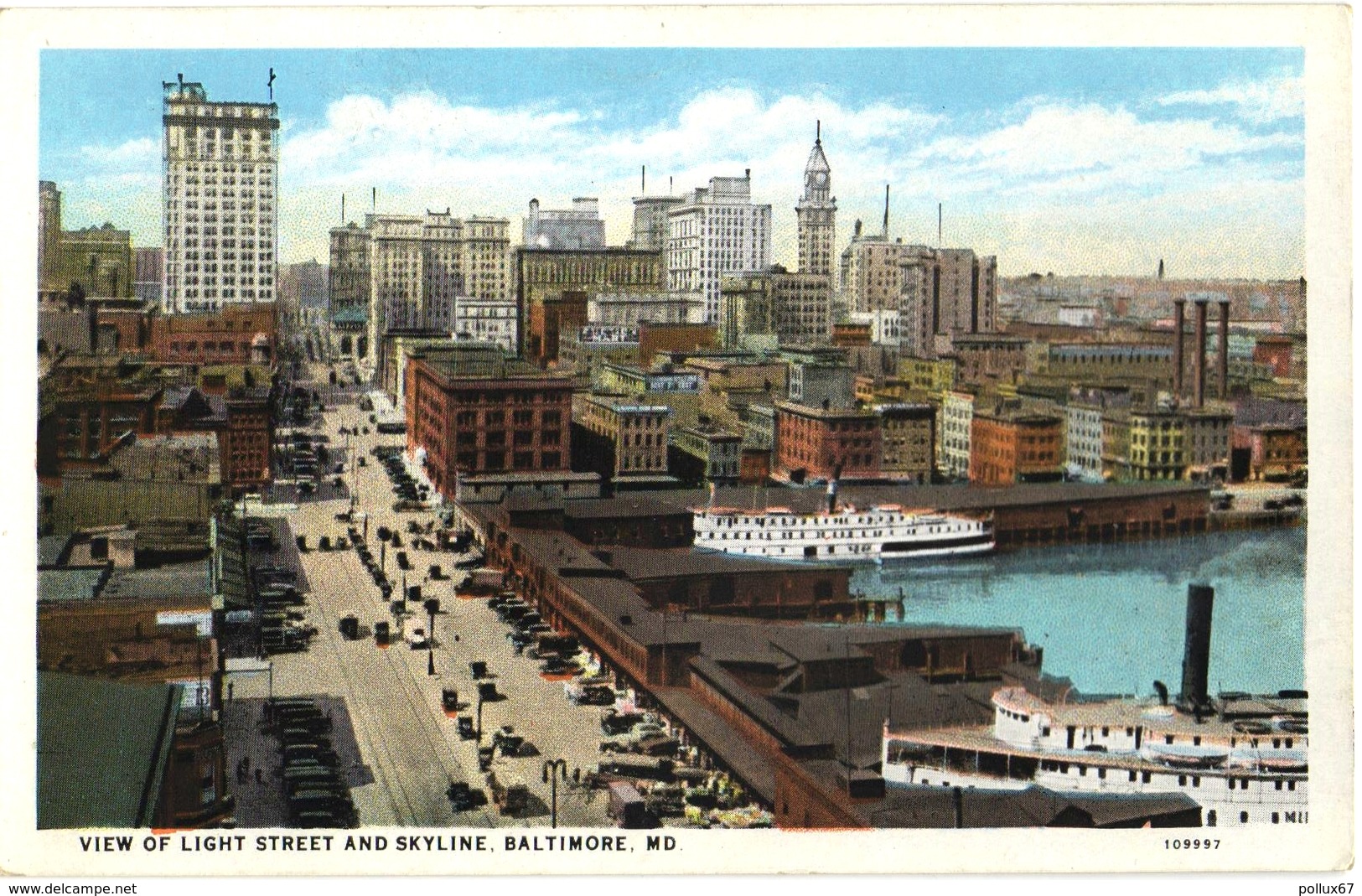 CPA DE BALTIMORE - MARYLAND  (ETATS-UNIS)  VIEW OF LIGHT STREET AND SKYLINE - Baltimore