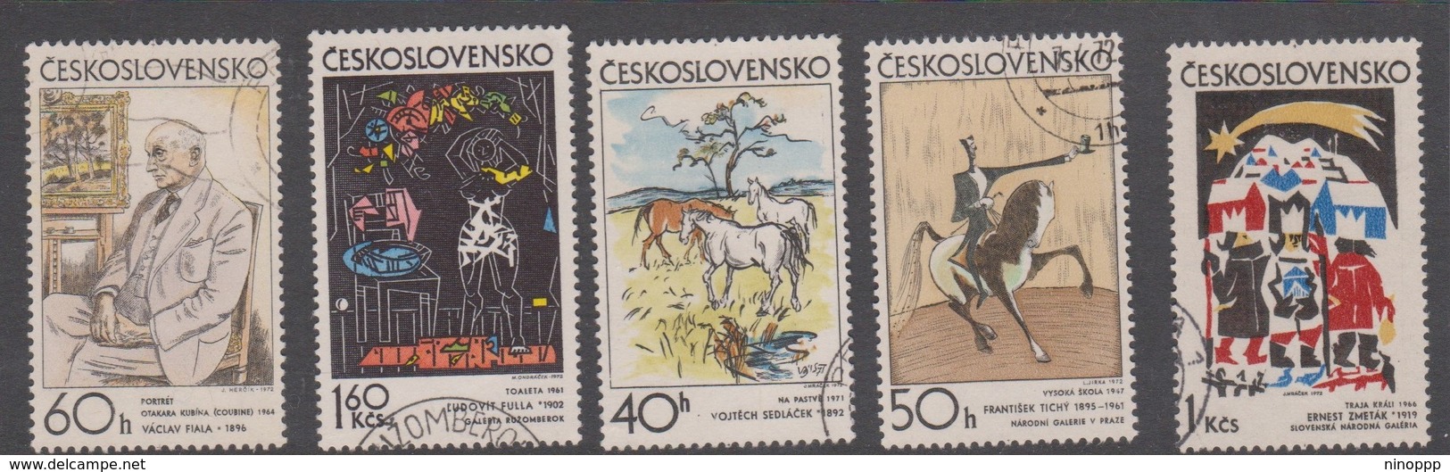 Czechoslovakia Scott 1806-1810 1972 Graphic Art, Used - Used Stamps