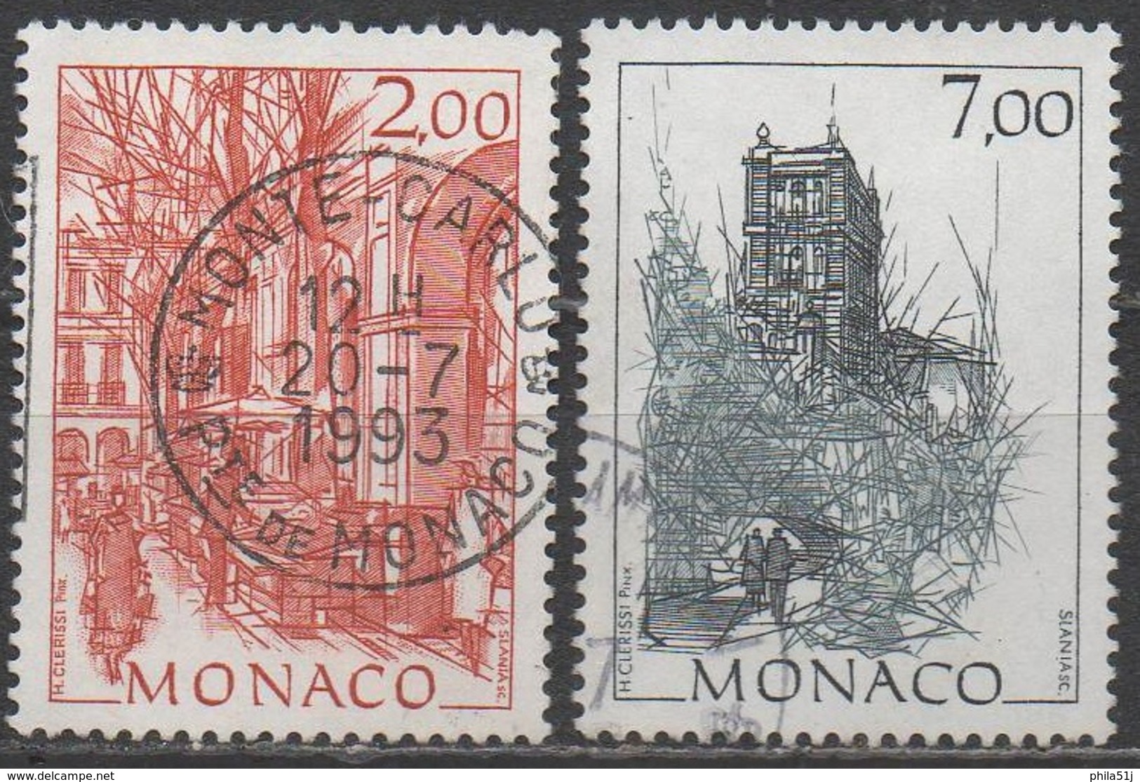 MONACO  1992__N° 1836/1838__OBL  VOIR SCAN - Usados