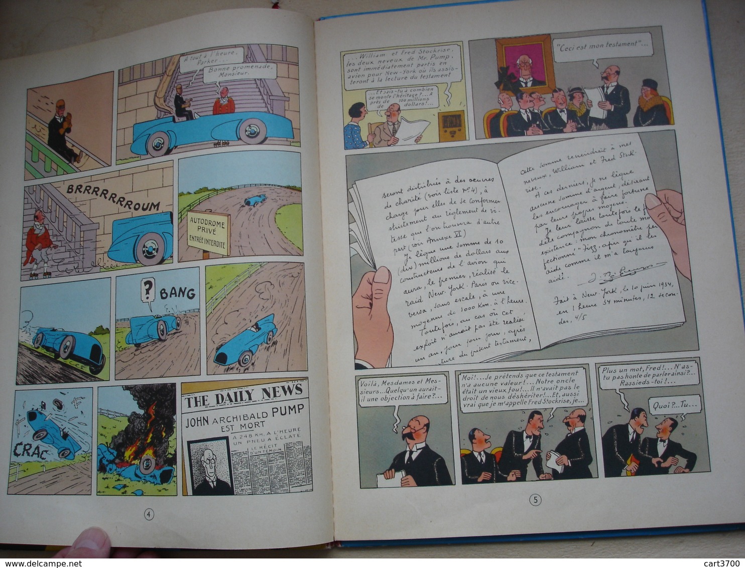HERGE LE TESTAMENT DE M. PUMP casterman édition bleue B35 de 1964 aventures de JO,ZETTE et JOCKO