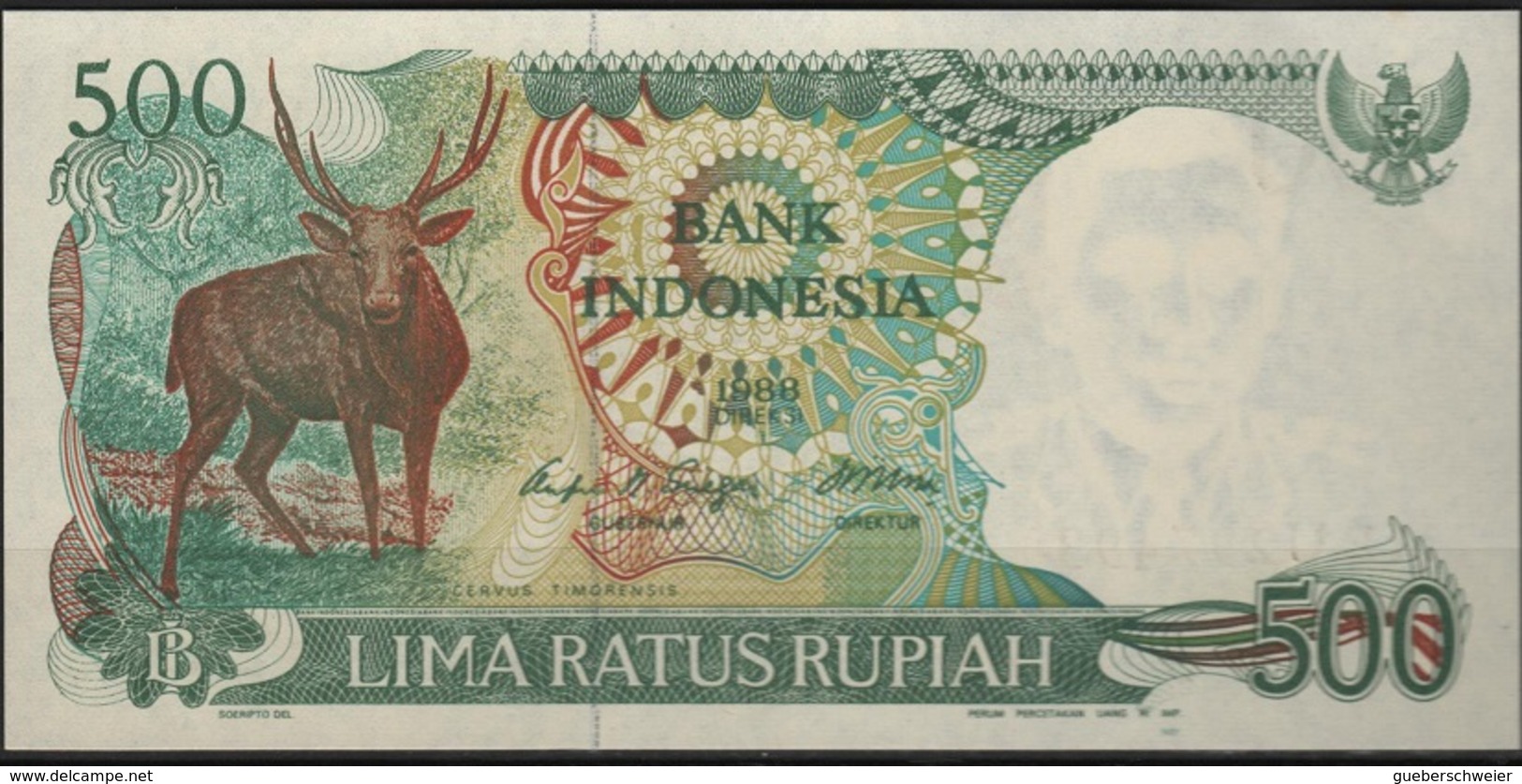 B 52 - INDONESIE Billet De 500 Rupiah 1988 état Neuf - Indonesia