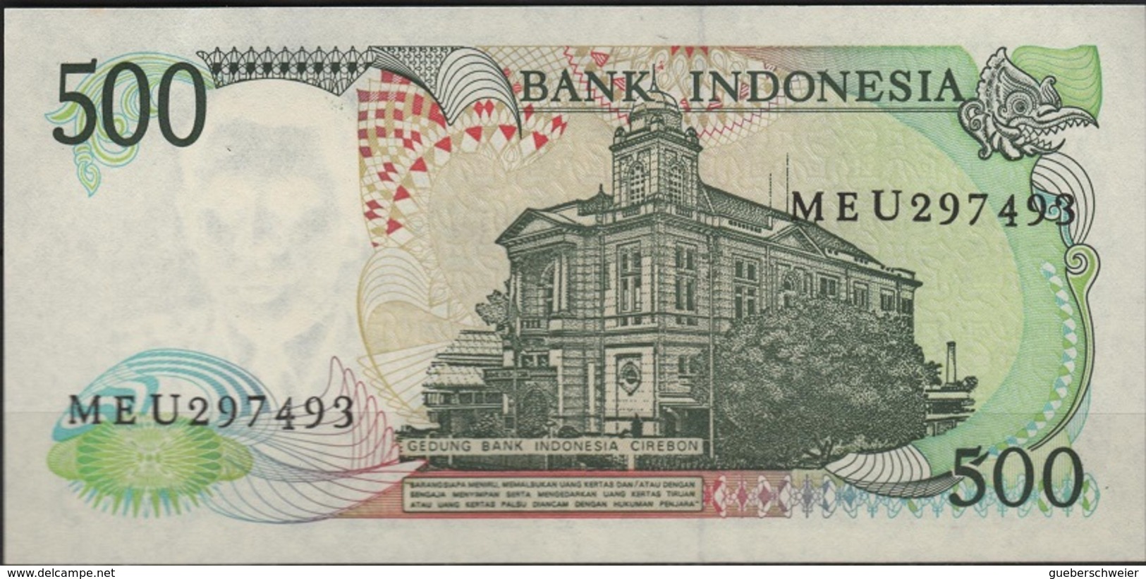 B 52 - INDONESIE Billet De 500 Rupiah 1988 état Neuf - Indonesia