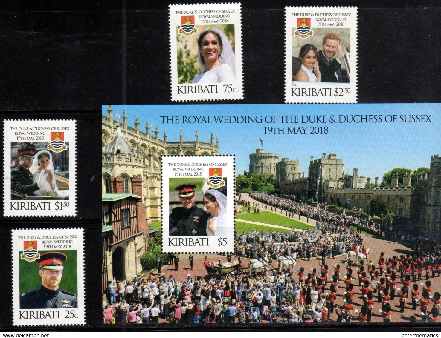 KIRIBATI , 2018, MNH, ROYAL WEDDING, PRINCE HENRY OF WALES AND MEGHAN MARKEL,4v+ S/SHEET - Other & Unclassified