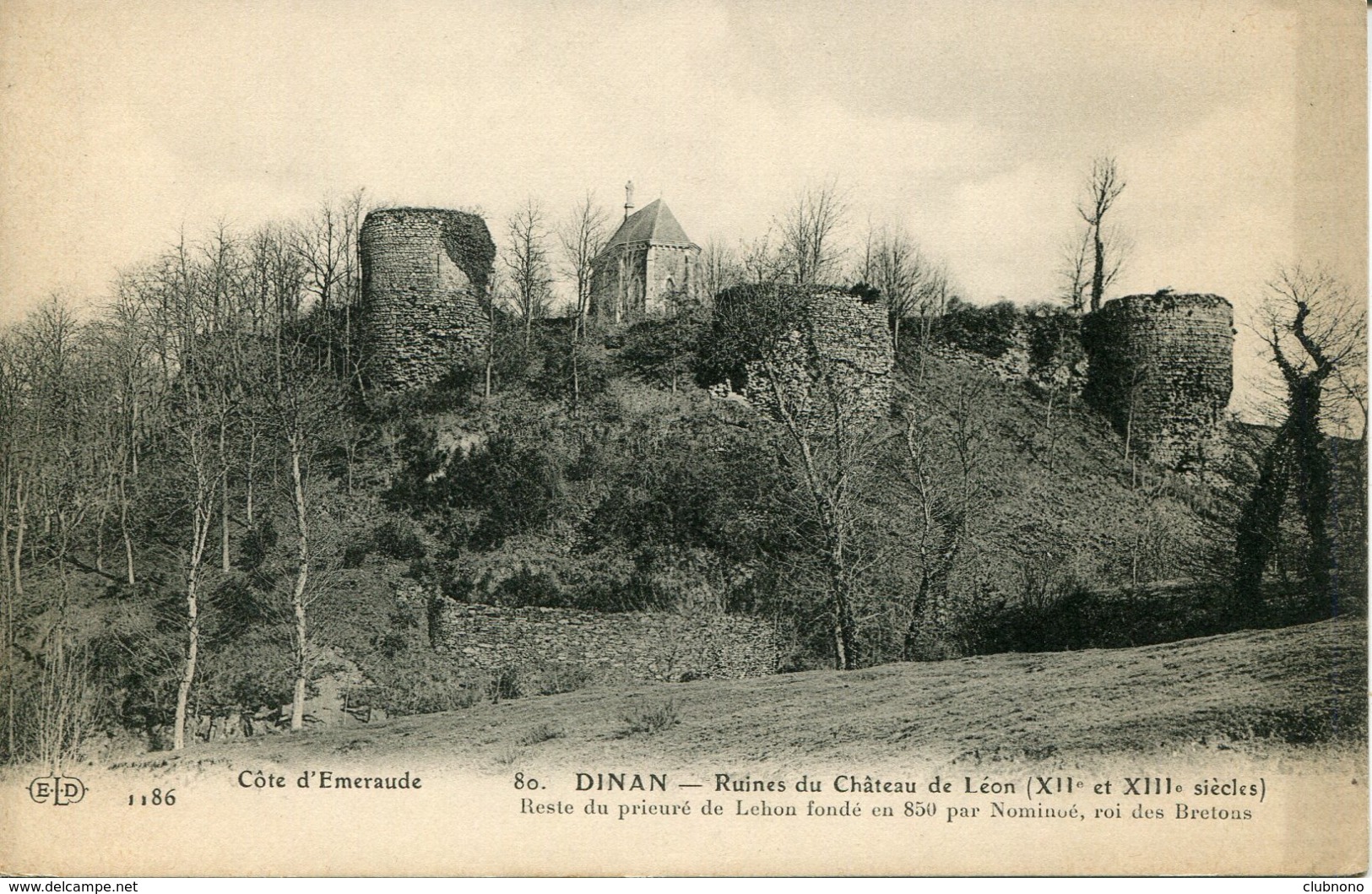 CPA - DINAN - RUINES DU CHATEAU DE LEON (IMPECCABLE) - Dinan