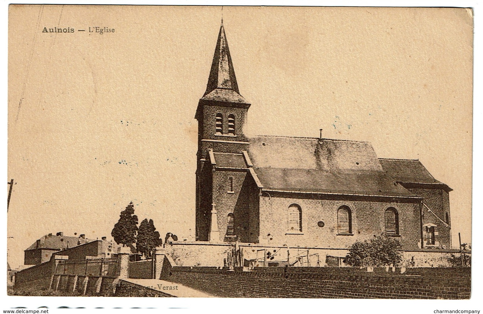 Aulnois - Quévy - L'Eglise  - 2 Scans - Quévy