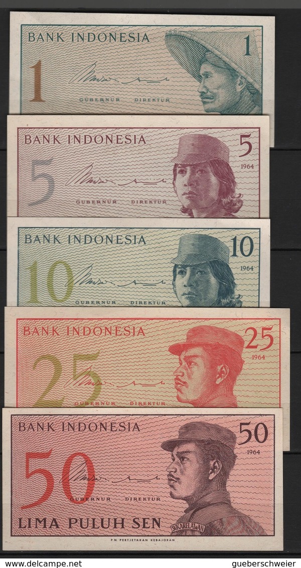 B 54 - INDONESIE Lot De 5 Billets 1964 états Neufs - Indonésie