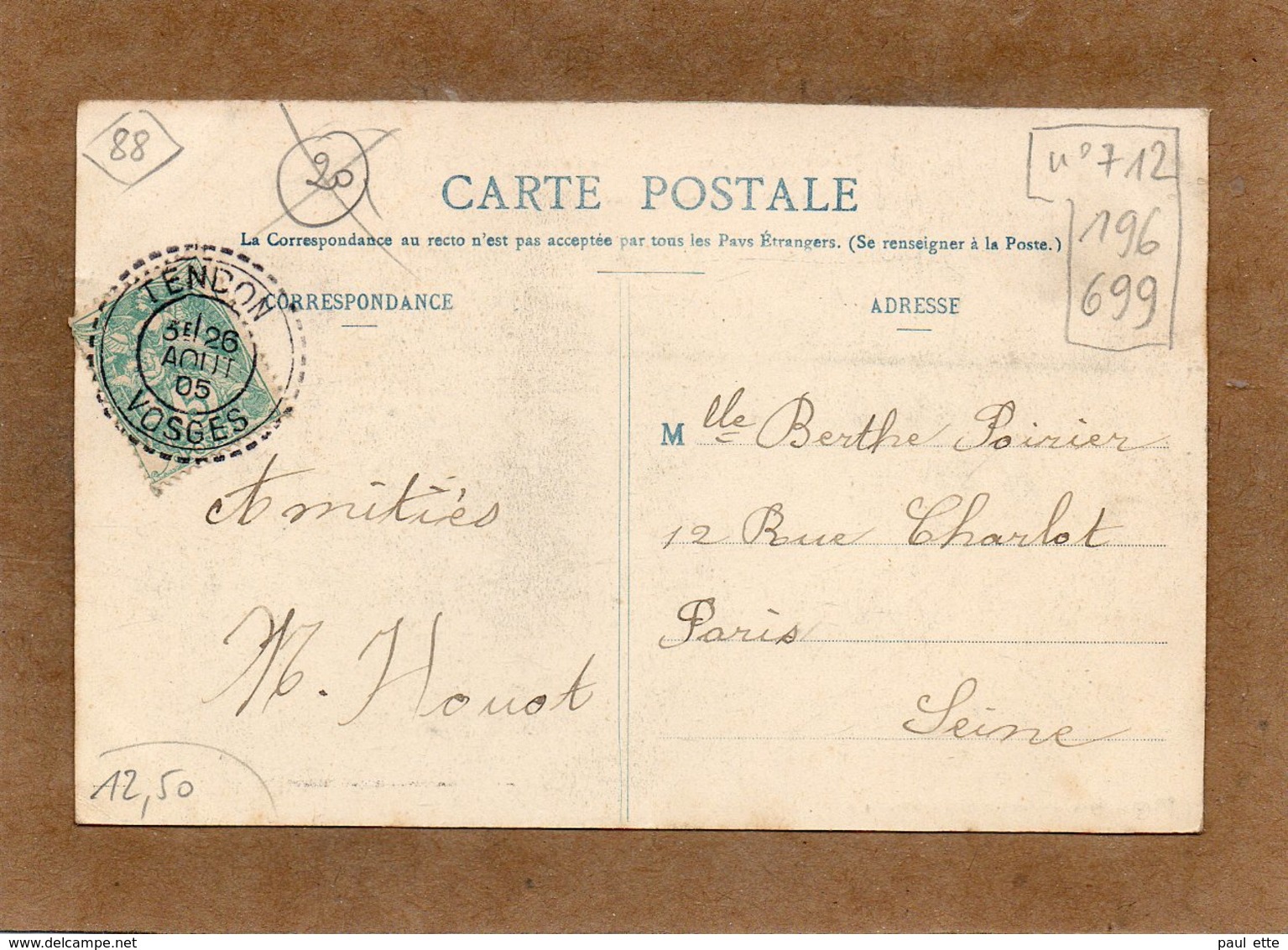 CPA - La NEUVEVILLE-sous-MONTFORT (88) - Aspect Du Moulin De Bouzey En 1905 - Ad. Weick - Autres & Non Classés