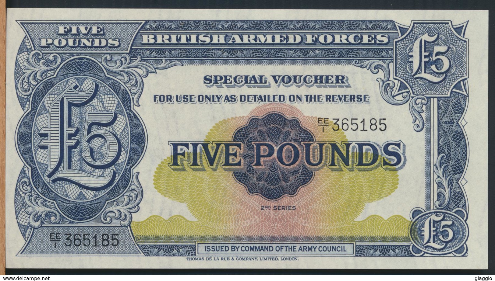 °°° UK - BRITISH ARMED FORCES - 5 £ POUNDS UNC °°° - Forze Armate Britanniche & Docuementi Speciali