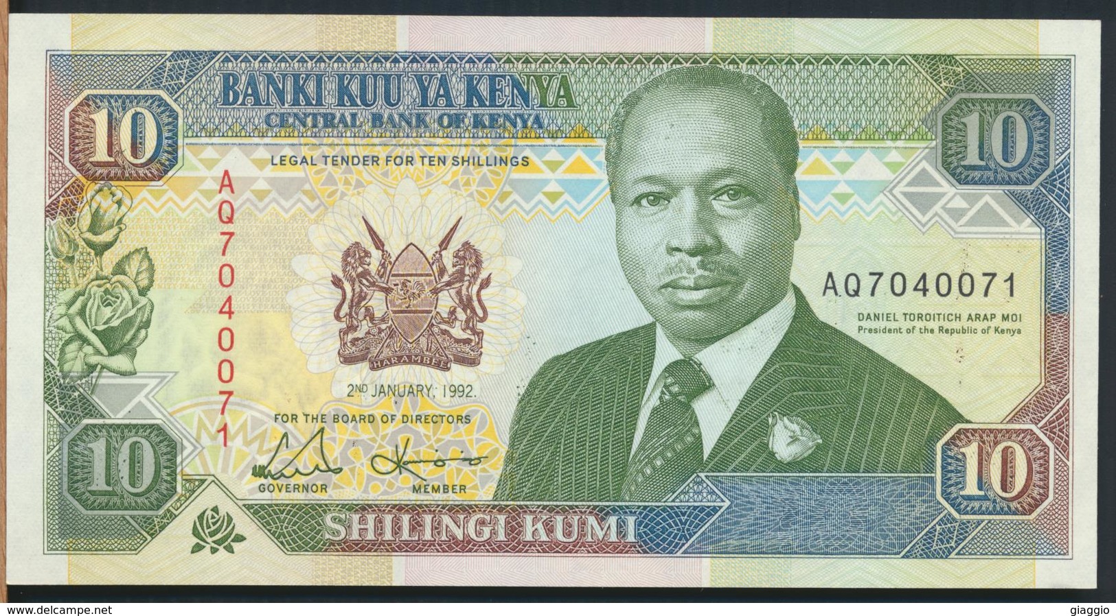 °°° KENYA - 10 SHILLINGS 1992 °°° - Kenya