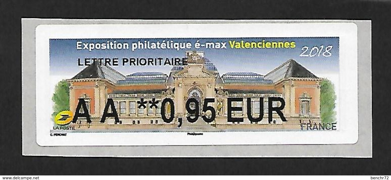 VIGNETTE LISA 2 - 2018 - EXPOSITION PHILATELIQUE E-MAX VALENCIENNES - MENTION AA 0.95 EUR - NEUF - 2010-... Vignettes Illustrées