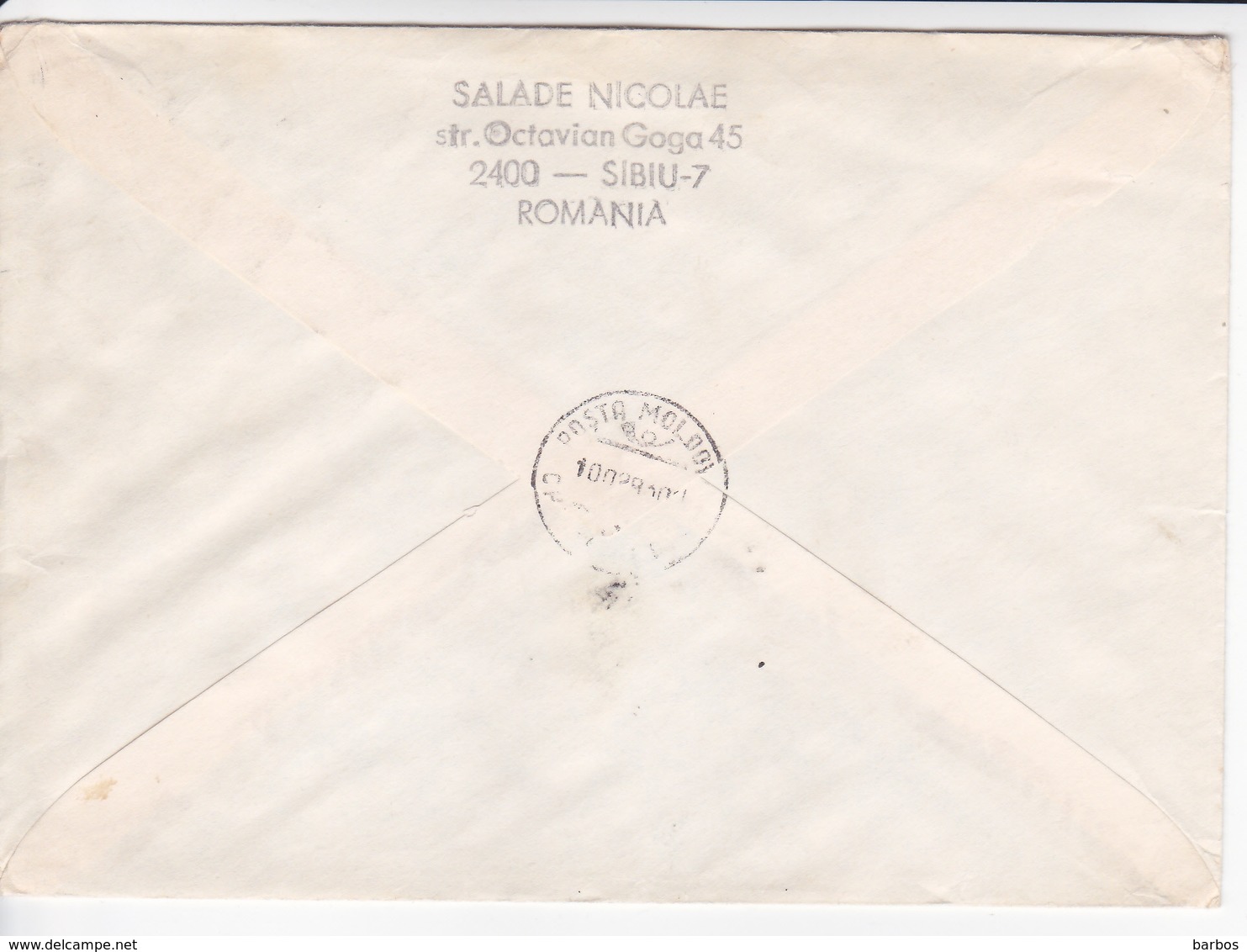 Romania , Roumanie To Moldova , 1993 , Telephone ,  Used Cover - Lettres & Documents