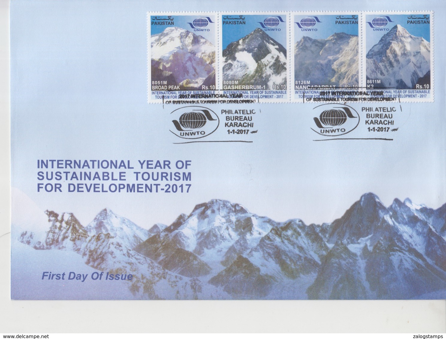 Pakistan FDC, Stamps Mountains      (A-1381) - Pakistan